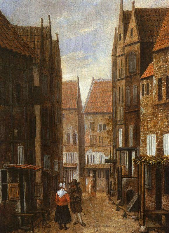 Jacobus Vrel Street Scene with Couple in Conversation Spain oil painting art